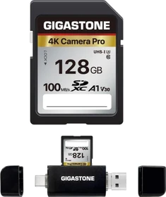Gigastone 4k Camera Pro R100 128GB mit Cardreader, UHS-I U3, A1, Class 10