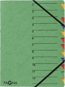 Pagna Easy Ordnungsmappe, 12 Fächer, A4, grün
