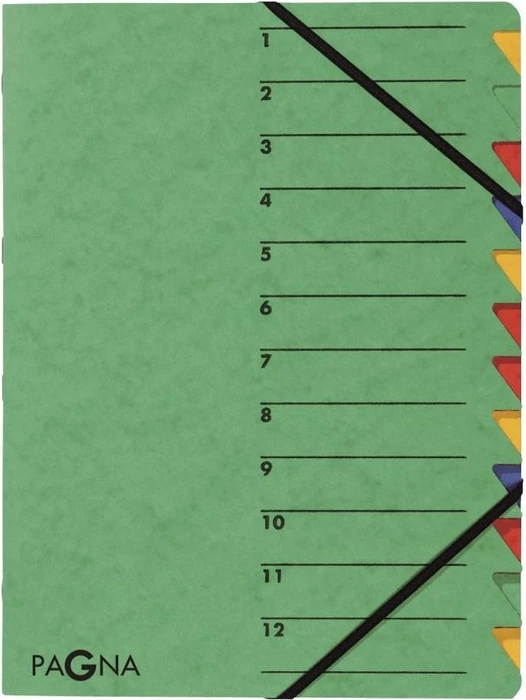 Pagna Easy Ordnungsmappe, 12 Fächer, A4, grün
