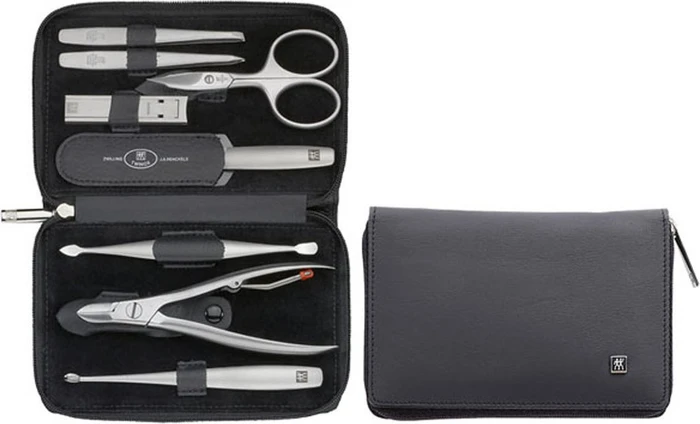 Zwilling Reißverschluss-Etui Maniküre/Pediküre-Set schwarz