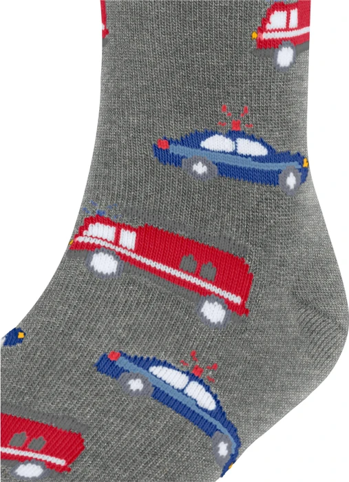 Falke Police and Fire Cars Socken light greymel. (Junior)