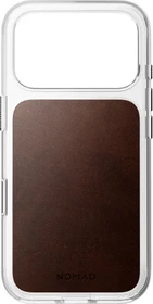 Nomad Clear Leather Case für Apple iPhone 18 Pro rustic brown