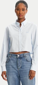 Tommy Hilfiger Cropped Fit Popeline Hemd langarm light powdery blue/stripe (Damen)