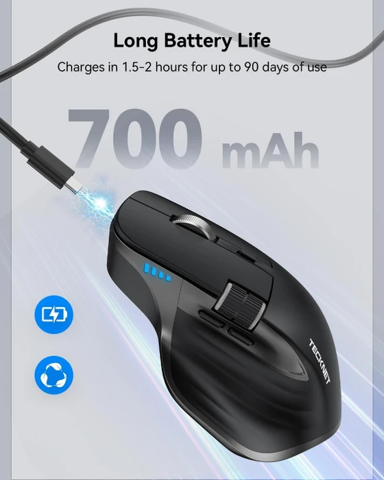TeckNet MS029, schwarz, USB/Bluetooth
