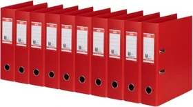 Elba Strong Line Ordner 2-Ring, 80mm, A4, rot, 10er-Pack