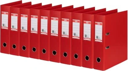 Elba Strong Line Ordner 2-Ring, 80mm, A4, rot, 10er-Pack