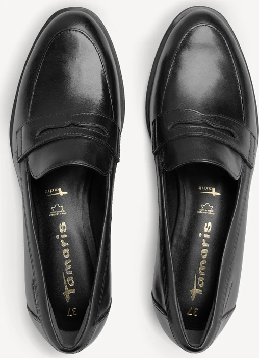 Tamaris Lederslipper schwarz (Damen)