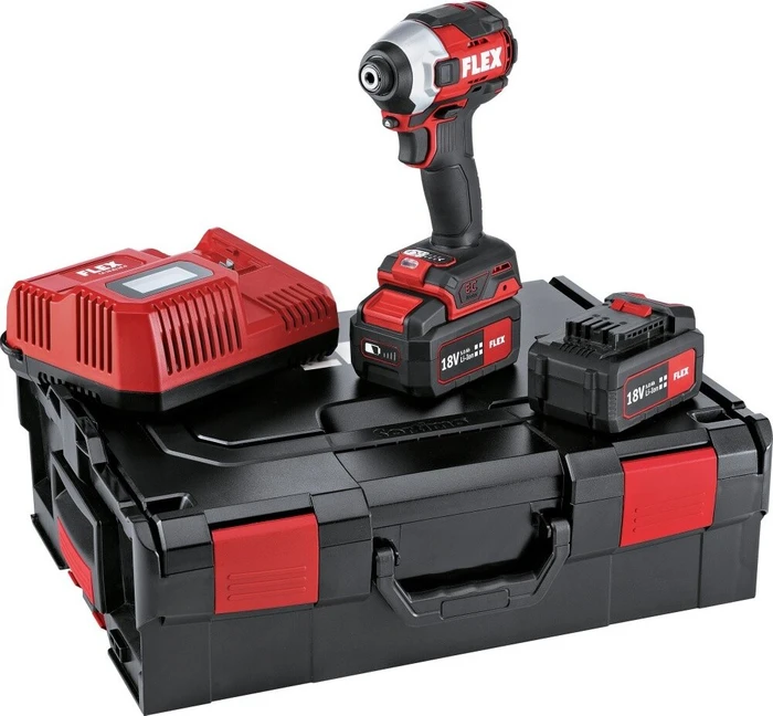 Flex ID 1/4" 18.0-EC HD/5.0 Set Akku-Schlagschrauber inkl. L-Boxx + 2 Akkus 5.0Ah