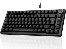 Ajazz AK820, Black, LEDs weiß, hot-swap, AS RED, USB, DE