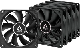 ARCTIC F9 PWM PST, schwarz, 92mm, 5er-Pack