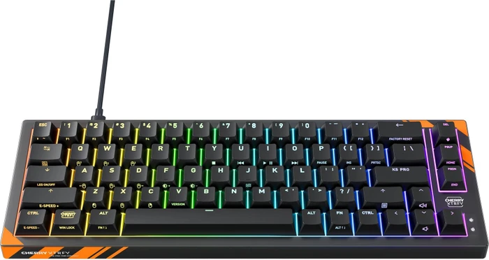 Cherry XTRFY K5 Pro TMR Compact, schwarz/rot, MK Crystal Magnetic, USB, US