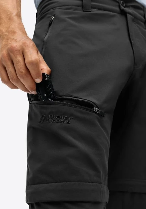 Maier Sports Tajo Loop Zip-Off Hose lang schwarz (Herren)