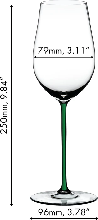 Riedel Fatto A Mano Riesling/Zinfandel Weißweinglas grün