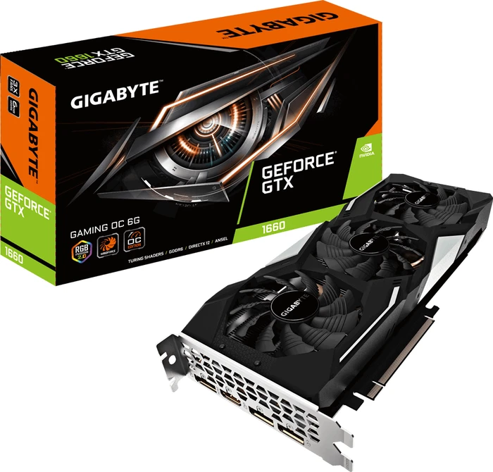 GIGABYTE GeForce GTX 1660 Gaming OC 6G, 6GB GDDR5, HDMI, 3x DP