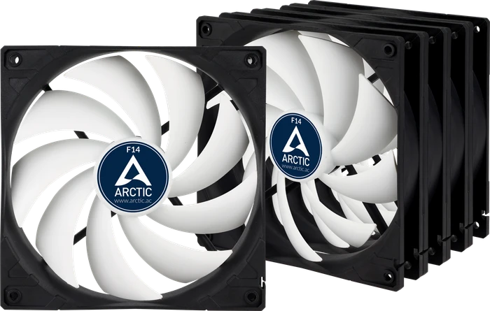 ARCTIC F14 schwarz/weiß, 140mm, 5er-Pack