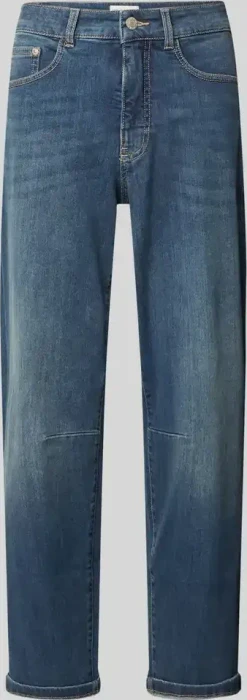 Opus Melly Relax Barrel Powerstretch Mid Rise Jeans mid blue (Damen)