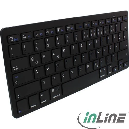 InLine Tastatur schwarz, Bluetooth, DE