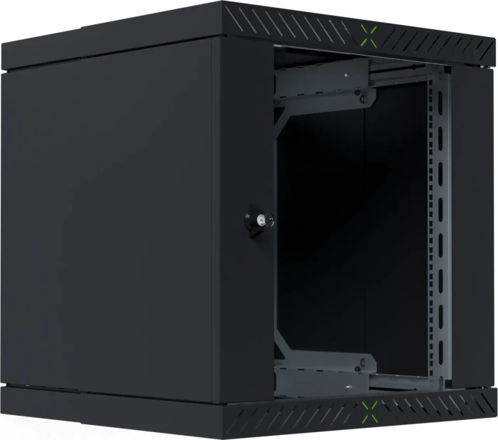 EFB Elektronik X-Rack 19" Wandgehäuse 12HE, fest, eigenbelüftet, tiefenverstellbar, 400-600mm, Sicherheitsglastür, IP20, RAL 9005, 600mm tief