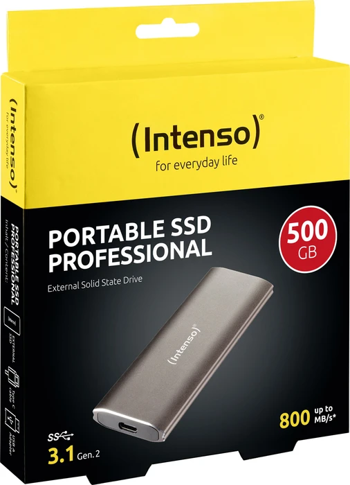 Intenso Portable SSD Professional, 500GB, USB-C 3.1