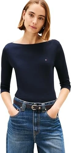 Tommy Hilfiger Slim Fit Shirt 3/4 nos navy blue (Damen)