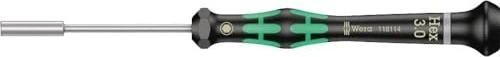 Wera Kraftform Micro 2069 Elektroniker Außensechskant Schraubendreher, 3x60mm