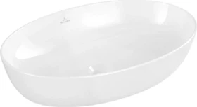 Villeroy & Boch Artis Aufsatzwaschbecken 610x410x130mm, ohne Hahnloch, ohne Überlauf, weiß alpin