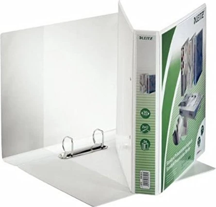 Leitz Standard Präsentations Ringbuch 2-Ring, 2 Fächer, 40mm, A4, weiß