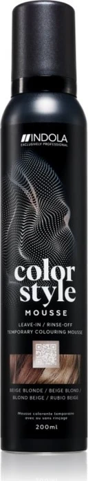 Indola Color Style Mousse temporäre Haarfarbe perl beige, 200ml
