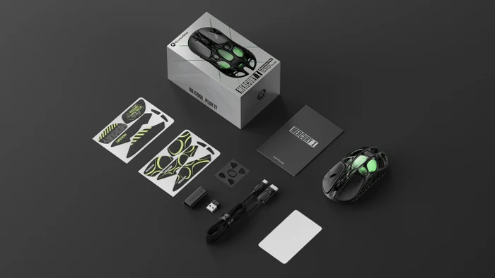 GravaStar Mercury X Wireless Gaming Mouse, Interstellar Silver, USB/Bluetooth