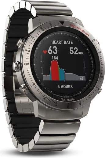Garmin Fenix Chronos silber mit Hybrid-Titan-Armband