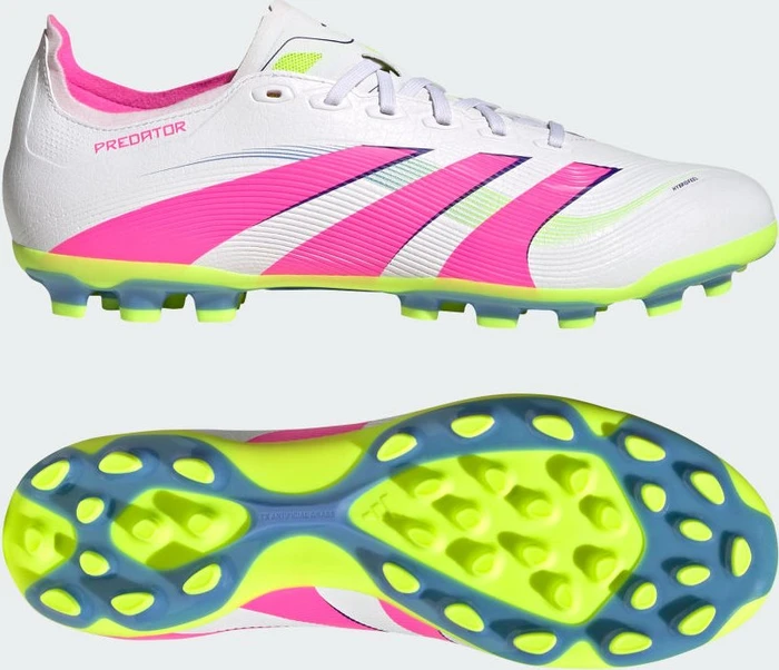 adidas Predator League AG cloud white/lucid pink/lucid lemon