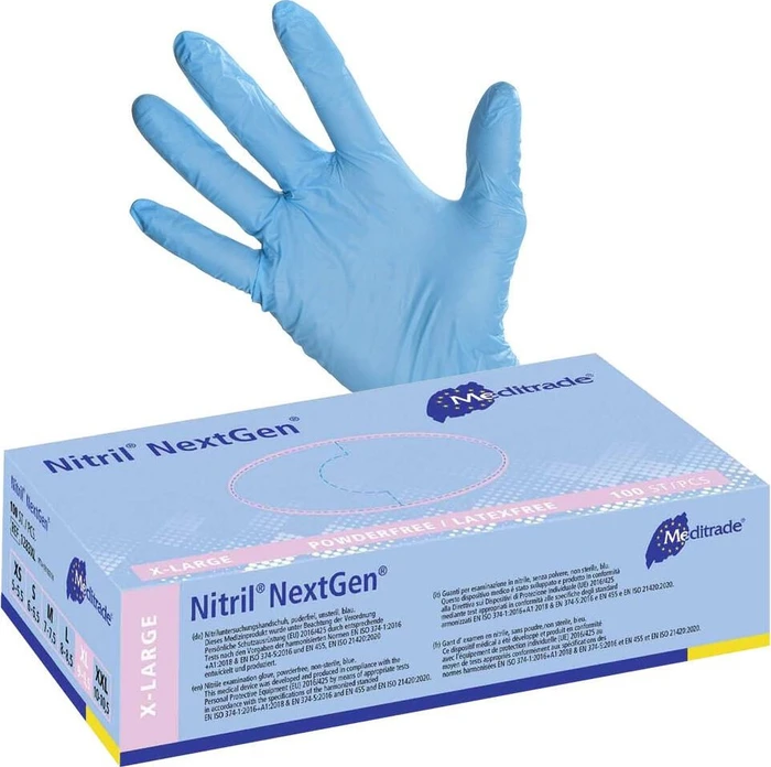 Meditrade Nitril NextGen Einweghandschuhe XL, 100 Stück