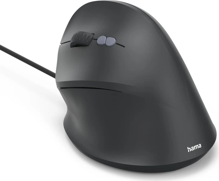 Hama ECM-500L Vertical Maus schwarz, Linkshänder, USB