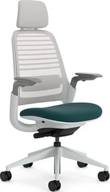 Steelcase Series 1 Bürostuhl mit Kopfstütze, dunkelgrün