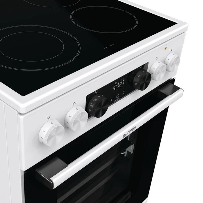 Gorenje GECS5C70WA Elektroherd mit Glaskeramik-Kochfeld