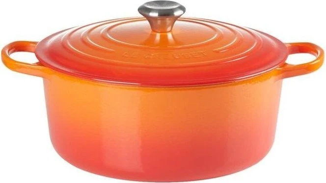 Le Creuset Signature Gusseisen Bräter rund 24cm 4.2l ofenrot