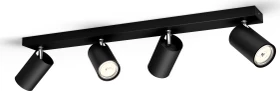 Philips Kosipo Spot 4-flammig schwarz