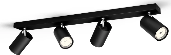 Philips Kosipo Spot 4-flammig schwarz