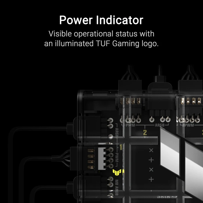 ASUS TUF Gaming ARGB PWM Fan Hub, Lüfterverteiler, 6-fach