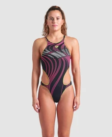 Arena Wendbar Badeanzug black/artic lime (Damen)