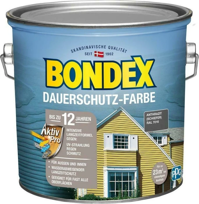 Bondex Dauerschutz-Farbe schiefer, 2.5l