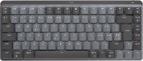 Logitech MX Mechanical Mini, Graphite, LEDs weiß, Logi Bolt, Kailh Choc V2 LOW PROFILE BROWN, USB/Bluetooth, CH (920-010775)