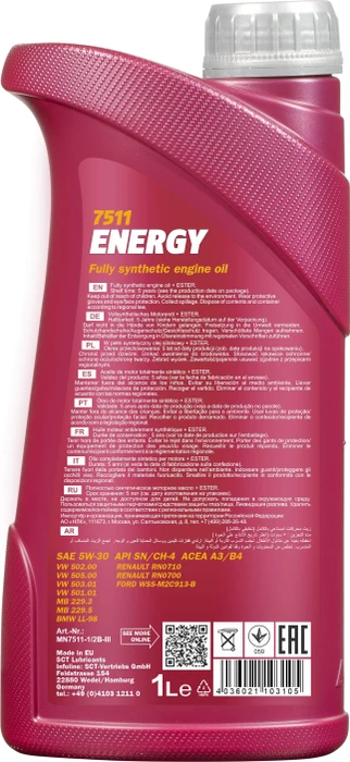 Mannol Energy 5W-30 API SL 1l