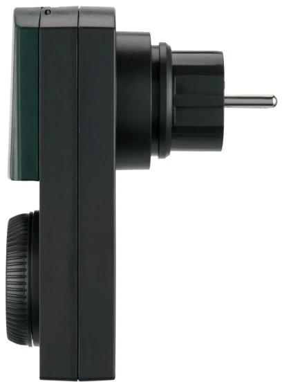 REV Ritter EMT446/MD mechanische Außenzeitschaltuhr mit Dämmerungsautomatik, IP44, schwarz/grün