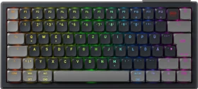 Cherry Xtrfy K63W Pro Compact Ultra-Wideband, schwarz/grau, LEDs RGB, MX LOW PROFILE 2.0 RED, USB/Bluetooth, DE (G8A-25600LJADE-2)