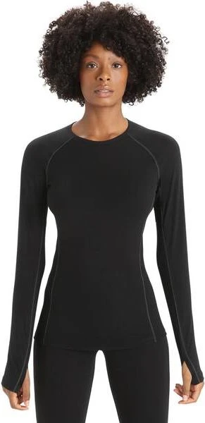 Icebreaker BodyfitZONE 150 Zone Crewe Funktionsshirt langarm schwarz (Damen)