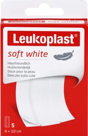BSN medical Leukoplast Soft White Wundverband, 10cm x 4m, 5 Stück