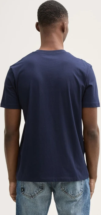 Tom Tailor Basic mit Logo-Print T-Shirt kurzarm nautical navy (Herren)