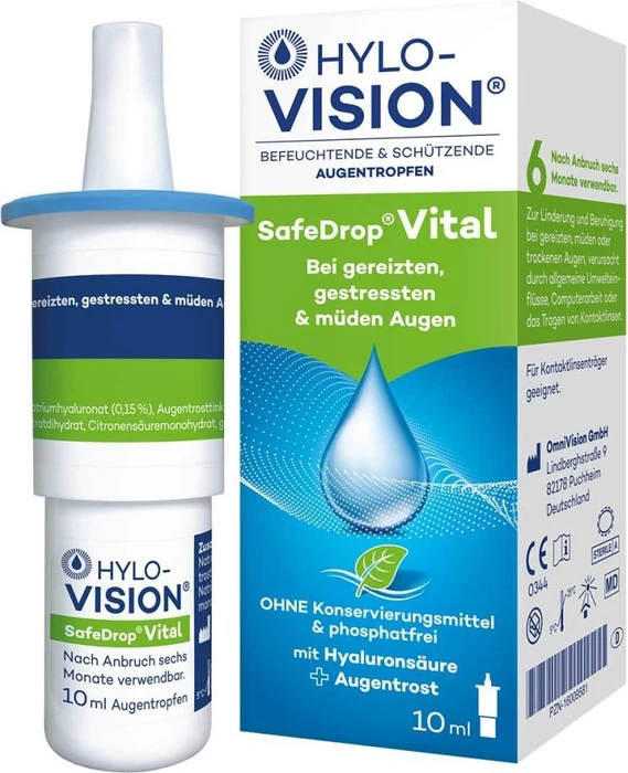 Hylo-Vision SafeDrop Vital Augentropfen, 10ml