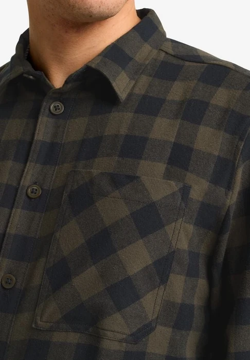 Jack Wolfskin Lite Flannel Hemd langarm check/obsidian moss (Herren)